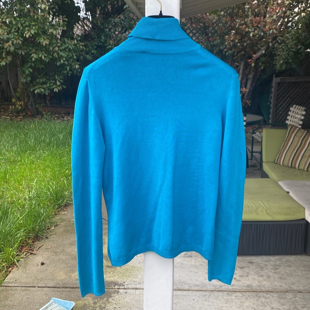 Emmanuel Ungaro turtleneck, petite sweater turquoise - Picture 2 of 4